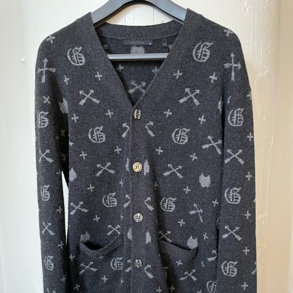 GREYSON men’s GOAT Cardigan Sweater sz M NWT